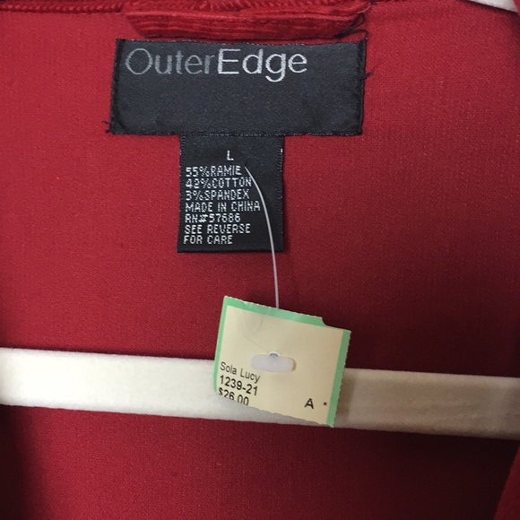 Outer Edge Christmas Red Working Corduroy Jacket - Picture 2 of 8